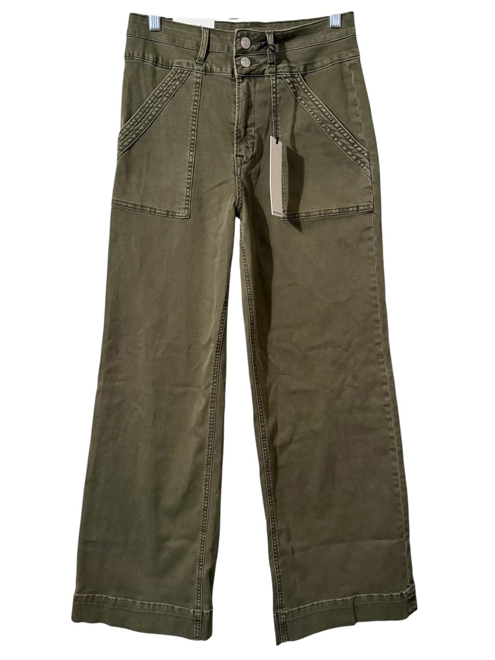 NWT Mica Denim Super High Wide Leg Pants Jeans Fern Green sz 29